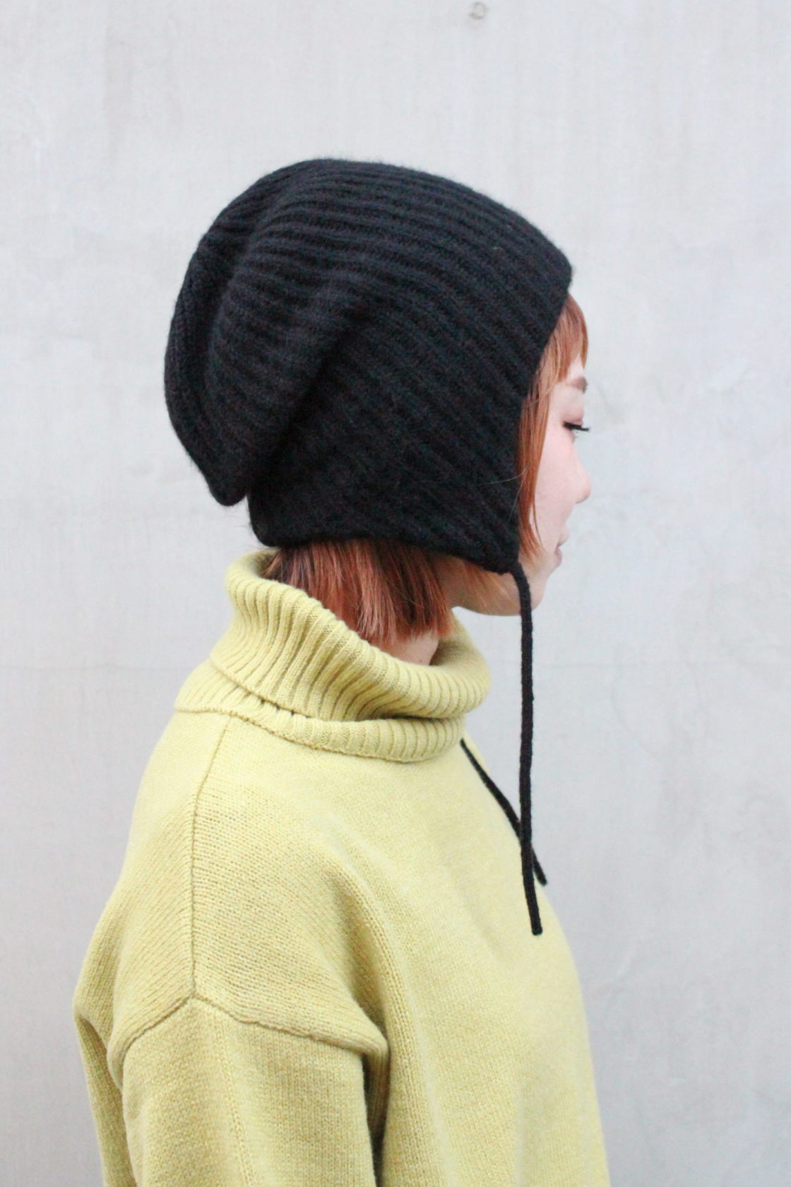 Autumn Headwear ニセコ イヤー フラップ ビーニー ブラック A23038