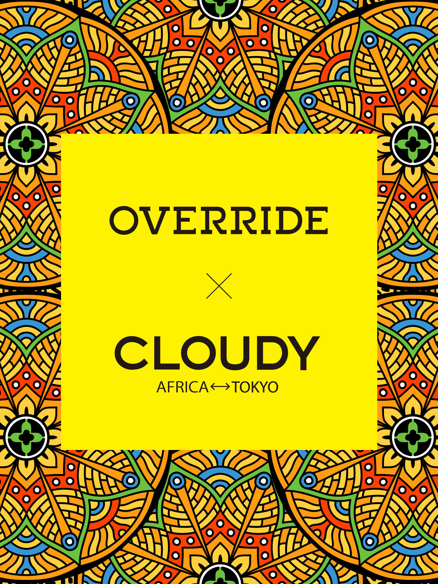 OVERRIDE×CLOUDY】アフリカのテキスタイルを用いたコラボヘッドウェア