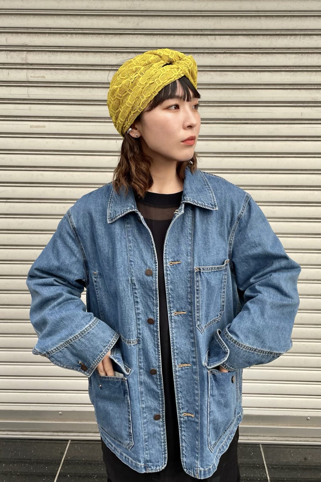 ヘアバンド デニムコーデ Snap Override