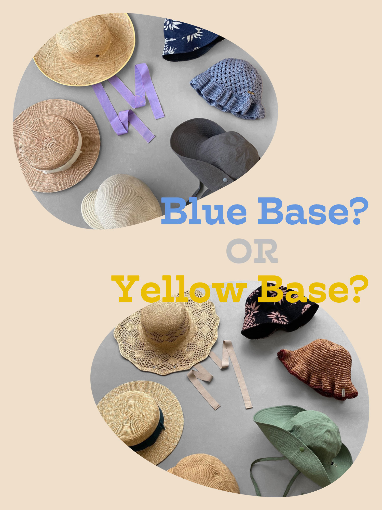 2022年夏】イエベ・ブルべ別で知りたい！自分に似合う色の帽子はどれ？|OVERRIDE