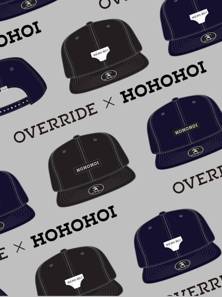 OVERRIDE×HOHOHOI オリジナル帽子製作プロジェクト第2弾
