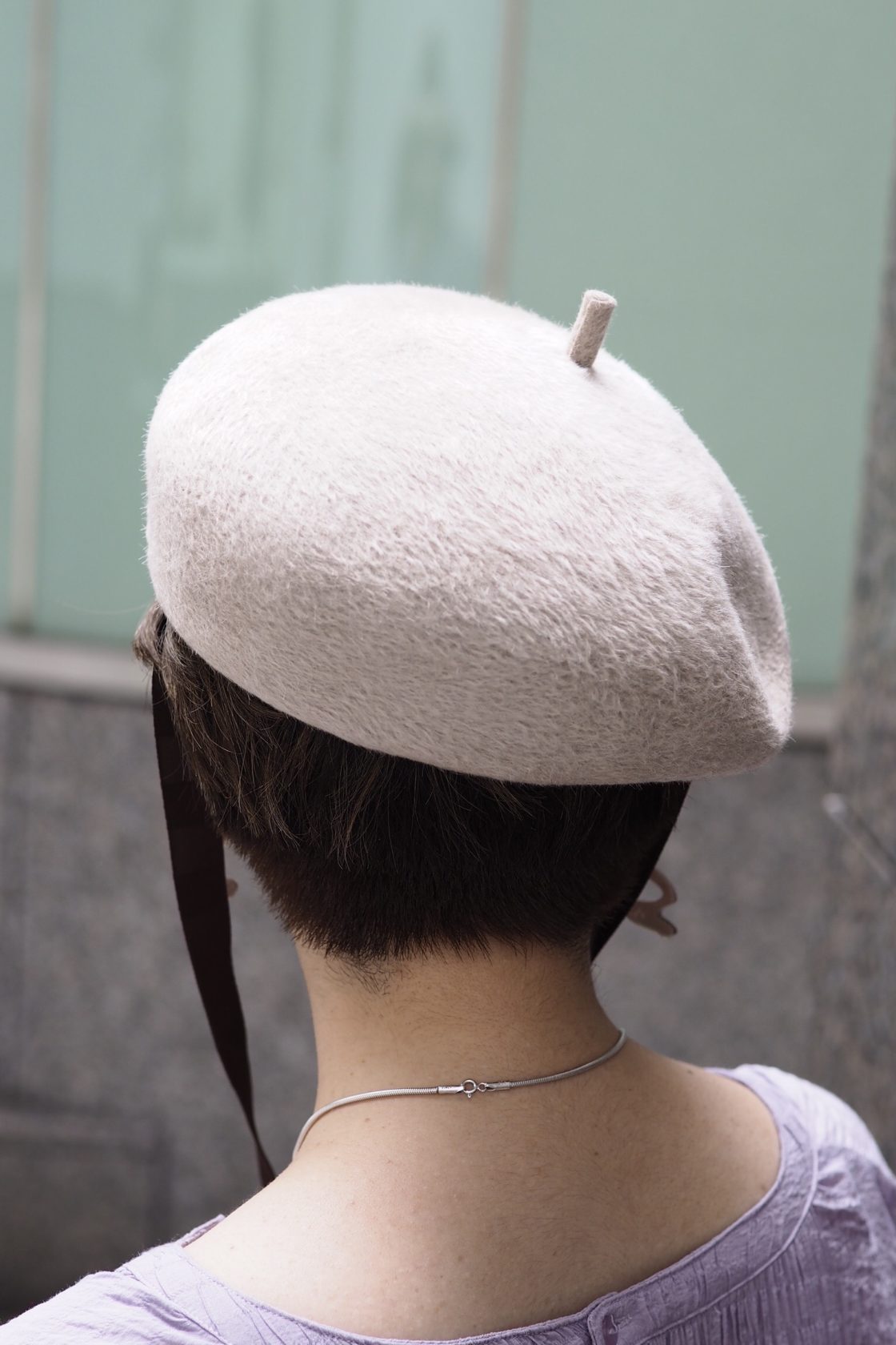 韓国ファッション シャネル❤チェーンロゴ ベレー帽 ハンチング/ベレー帽