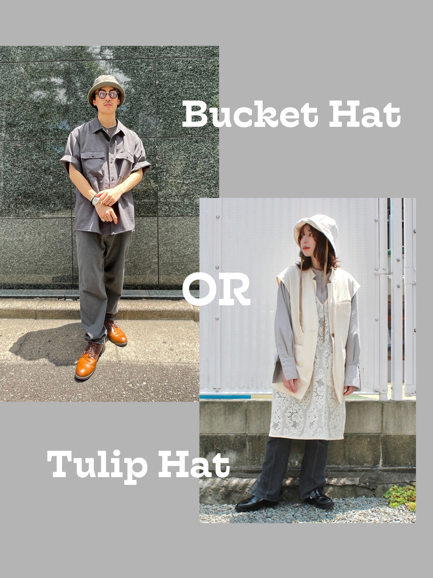 HERMES チューリップハット/バケットハット HERMES(エルメス) Hロゴステッチチューリップハット/バケットハット