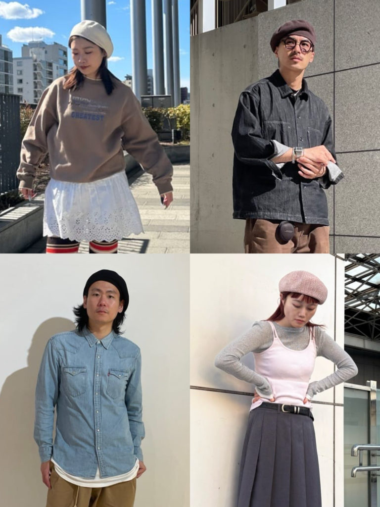 ベレー帽コーデ2025春夏《レディース・メンズ》ガーリーも韓国も