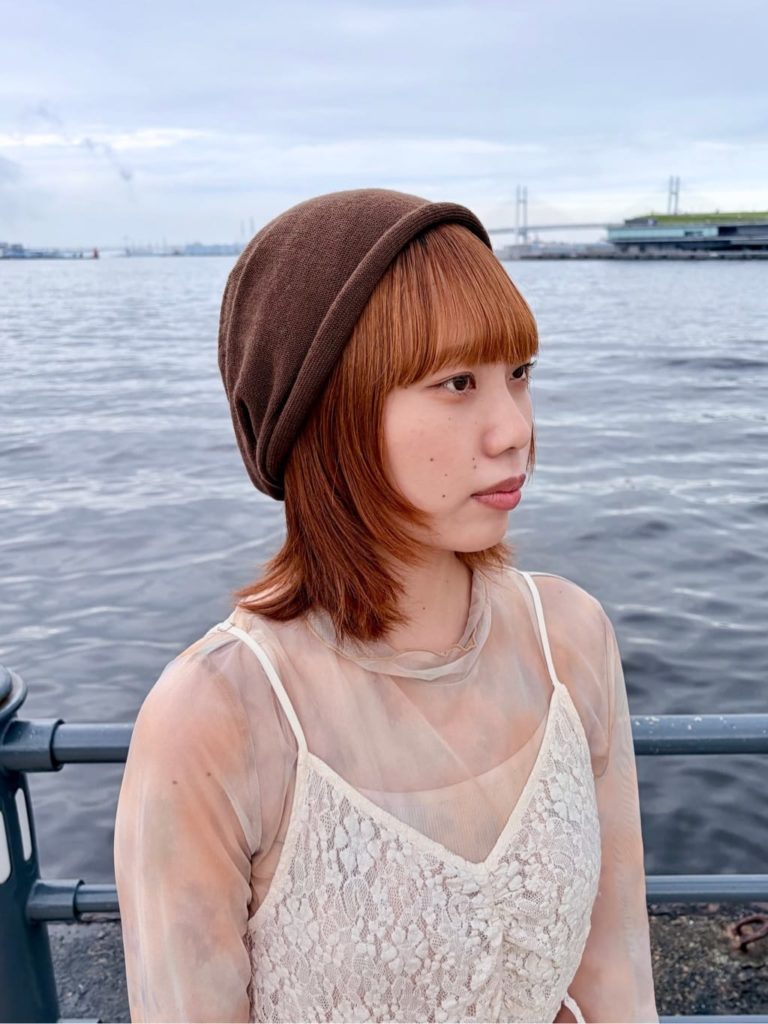 ニット 帽 前髪