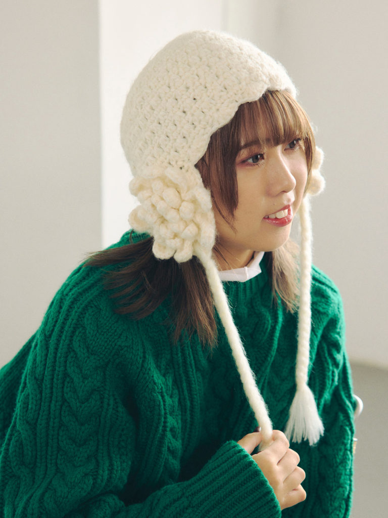 耳当て付きニット帽2