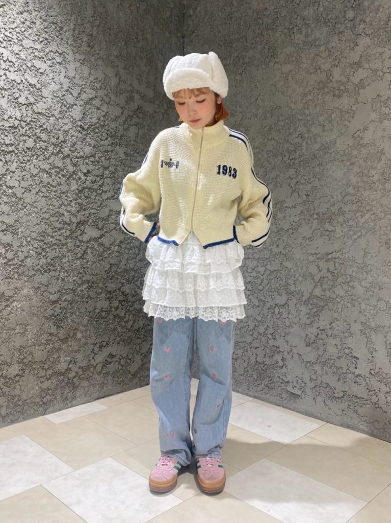 きれいめ・ガーリーのフライトキャップコーデ3