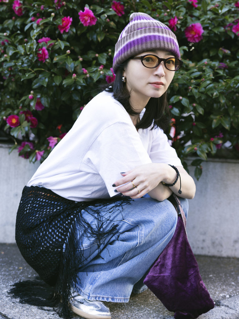 夏のニット帽コーデ1
