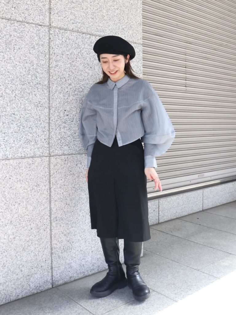 ベレー帽コーデ