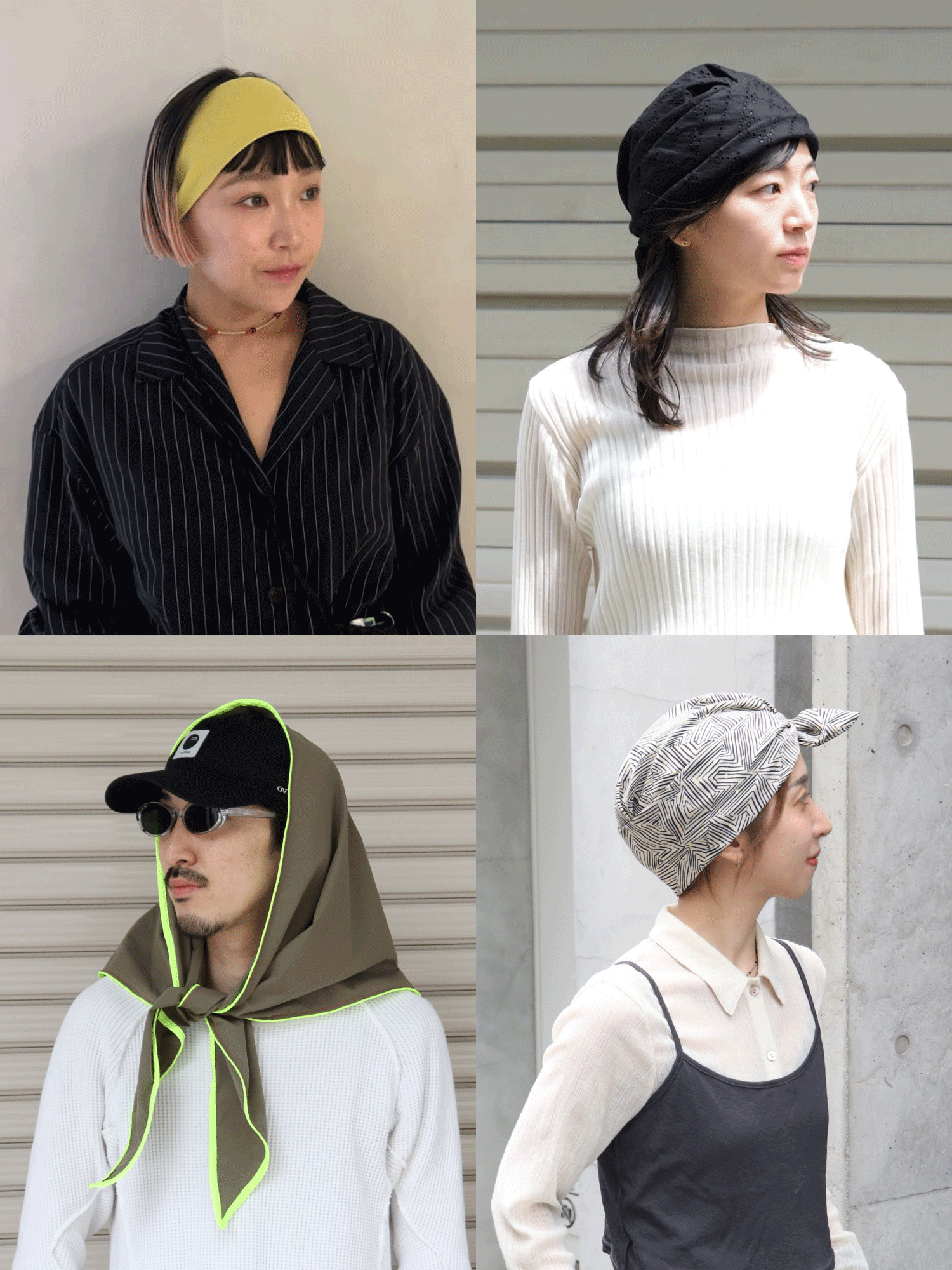 スカーフを頭に巻くスタイル＆種類まとめ《ショート・ロングへア》巻くだけで流行りのスタイルに！