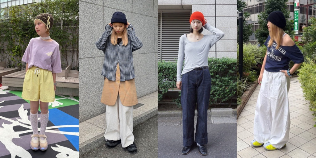 ニット帽のレディースコーデ